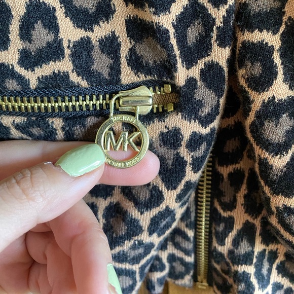 Michael kors leopard knitted cardigan sweater - Picture 6 of 6